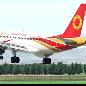 成都航空A319落地博乐阿拉山口机场