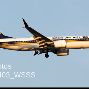 9V-MBF Singapore Airline Boeing 737-8（max8）